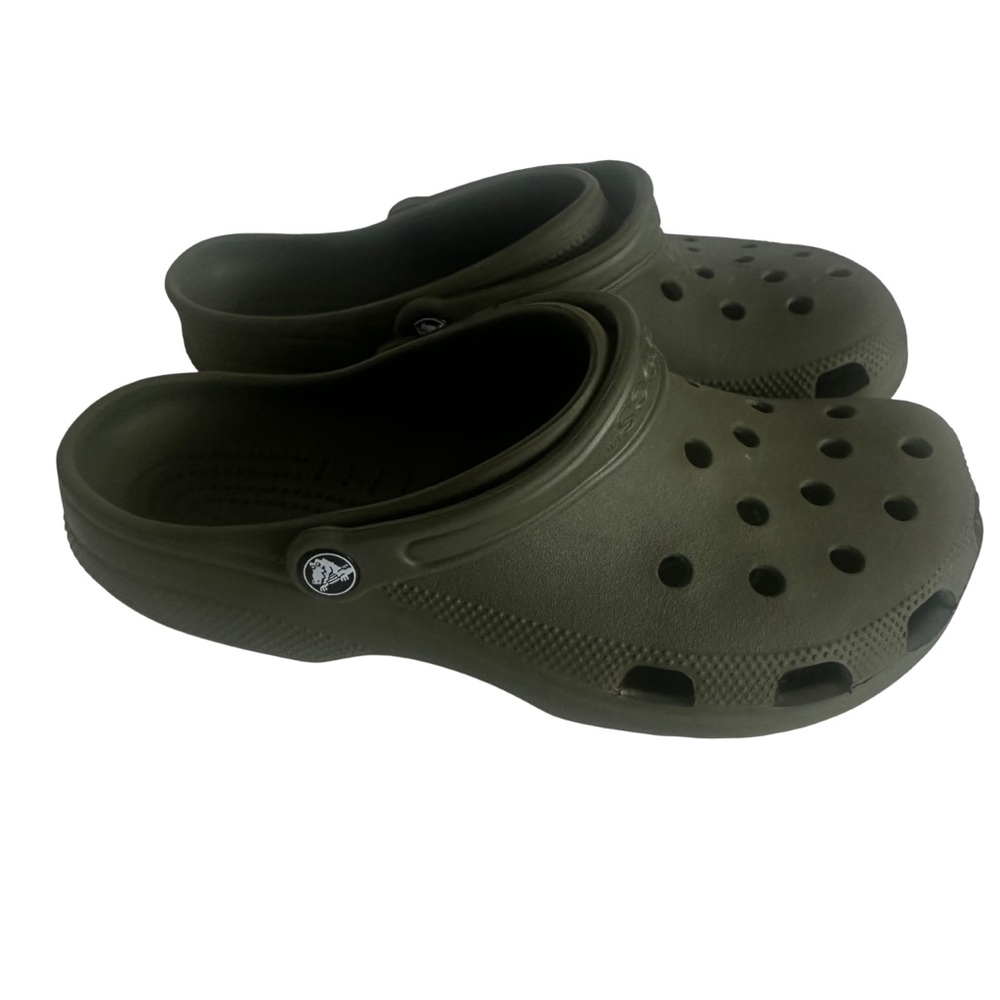 Crocs clogs slippers size dark green unisex made in Vietnam